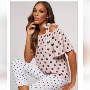 NWT New York Co Polka Dot Blouse